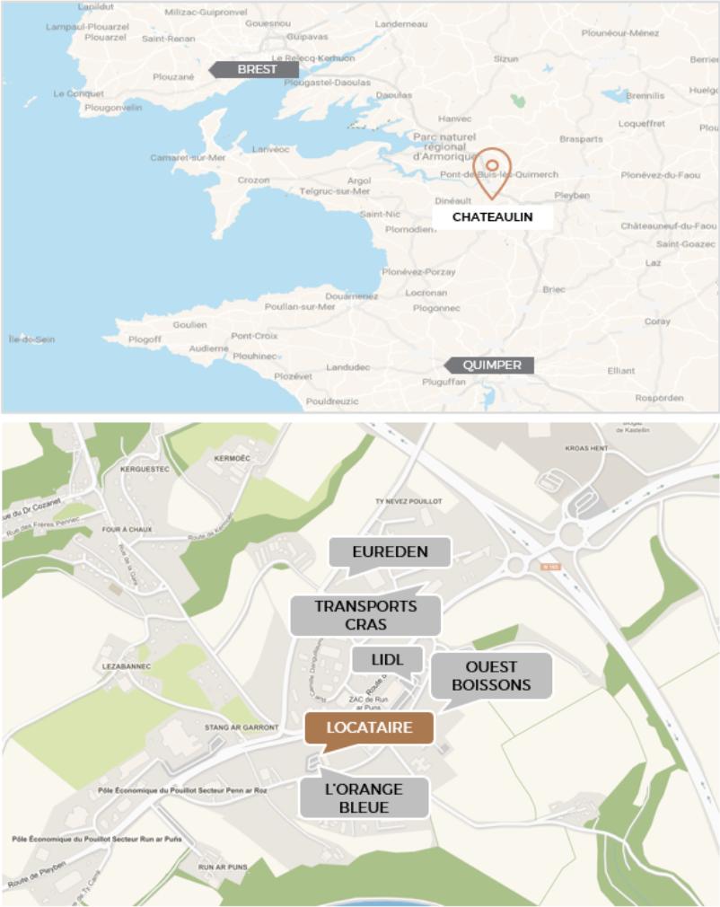 Situation Geographique Actif La Poste Chateaulin